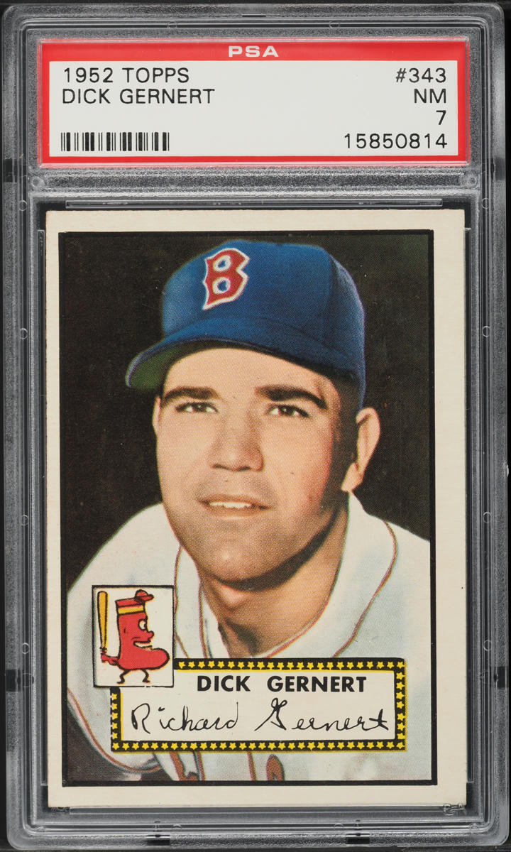 1952 Topps Dick Gernert #343 PSA 7 NRMT