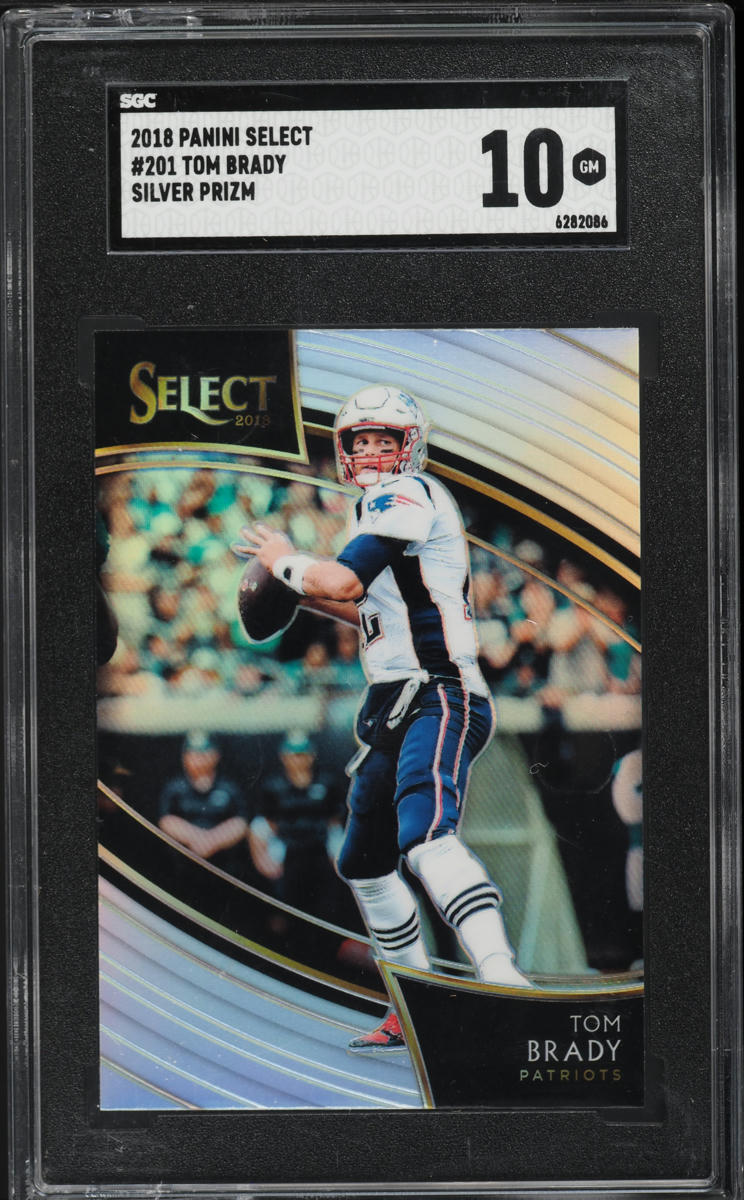2018 Select Field Level Silver Prizm Tom Brady #201 SGC 10 GEM MINT