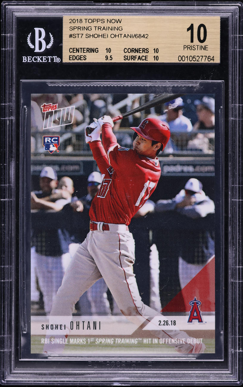 2018 Topps Now Spring Training Shohei Ohtani ROOKIE #ST7 BGS 10 PRISTINE