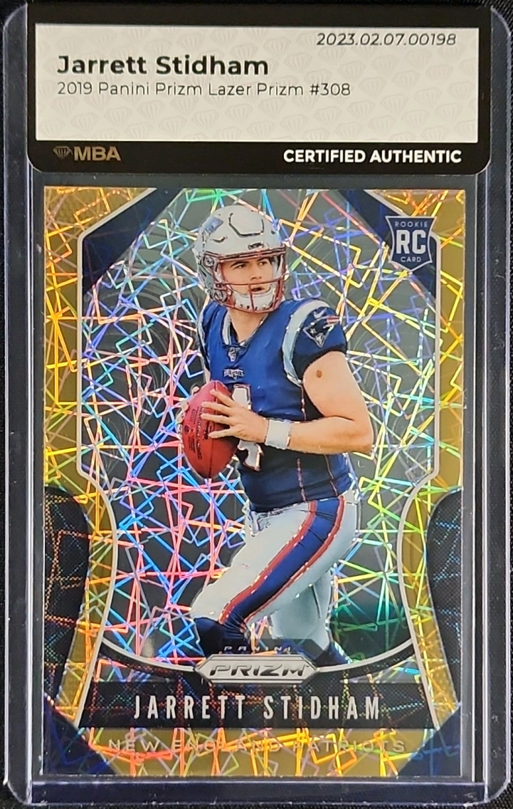 2019 Panini Prizm Lazer Jarrett Stidham ROOKIE #308 MBA AUTH