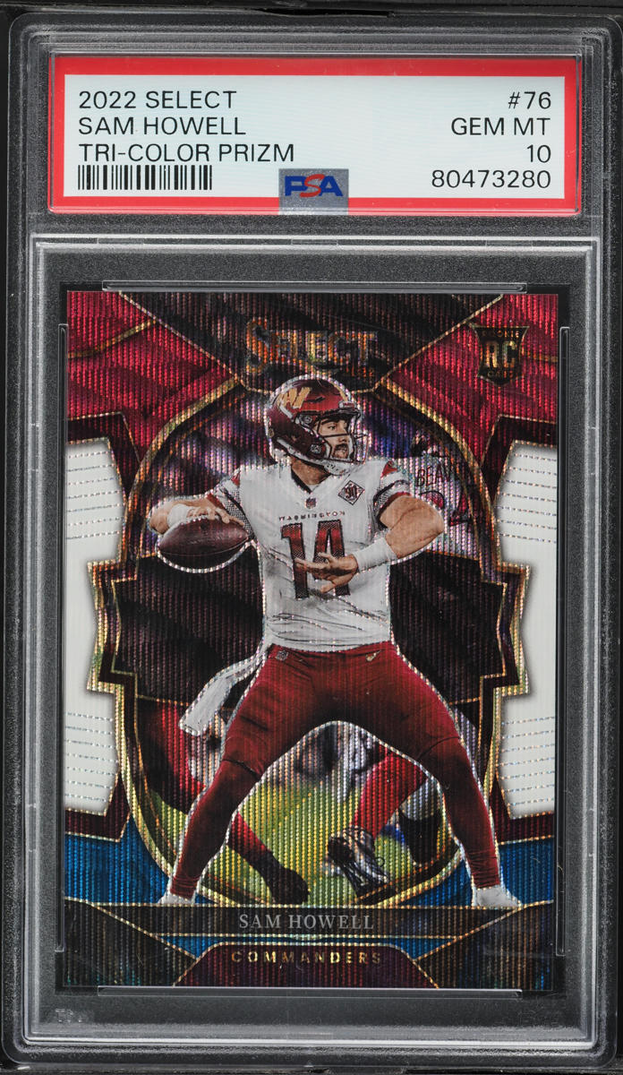 2022 Select Concourse Tri-Color Prizm Sam Howell ROOKIE /249 #76 PSA 10 GEM MINT