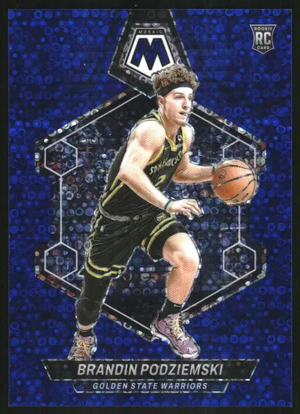 2023-24 Panini Mosaic Fast Break Blue #245 Brandin Podziemski RC /85