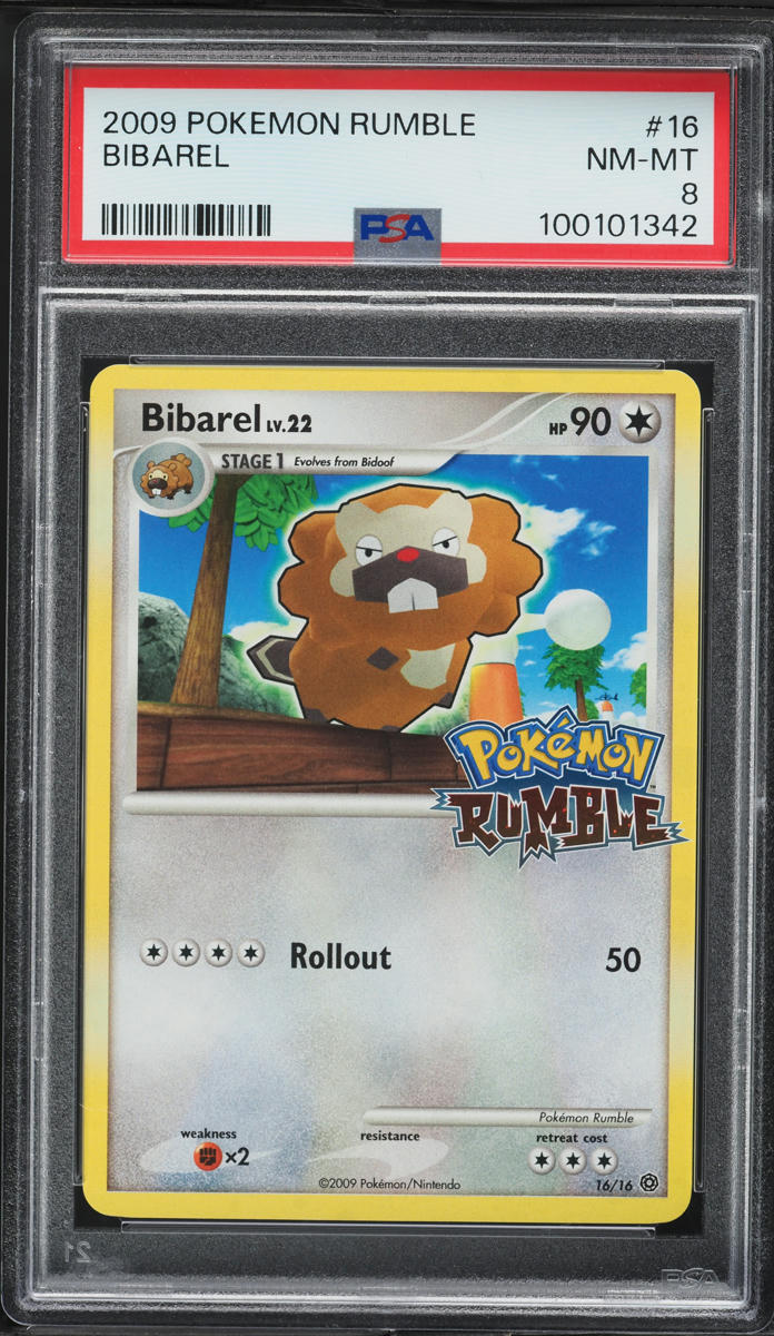 2009 Pokemon Platinum Rumble Bibarel #16 PSA 8 NM-MT
