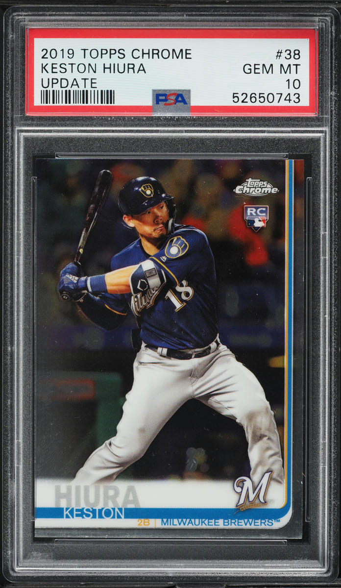 2019 Topps Chrome Update Keston Hiura ROOKIE #38 PSA 10 GEM MINT