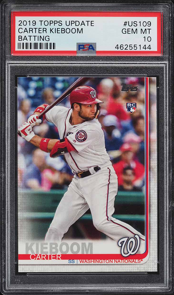 2019 Topps Update Carter Kieboom ROOKIE #US109 PSA 10 GEM MINT