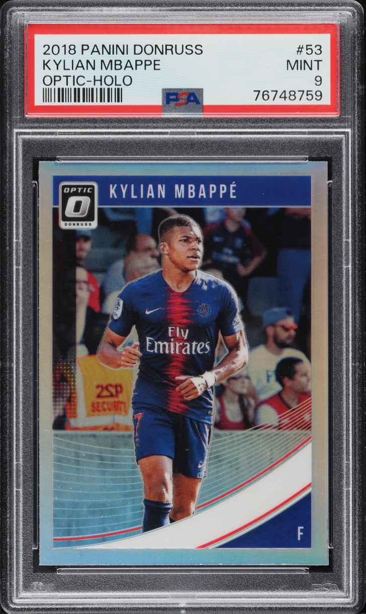 2018 Donruss Optic Holo Kylian Mbappe ROOKIE #53 PSA 9 MINT