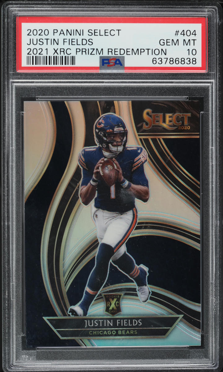 2020 Select '21 XRC Silver Prizm Justin Fields ROOKIE #404 PSA 10 GEM MINT