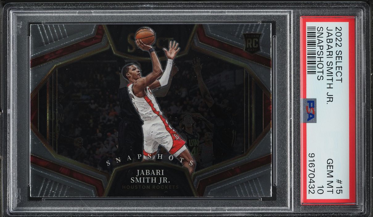 2022 Select Snapshots Jabari Smith Jr. ROOKIE #15 PSA 10 GEM MINT
