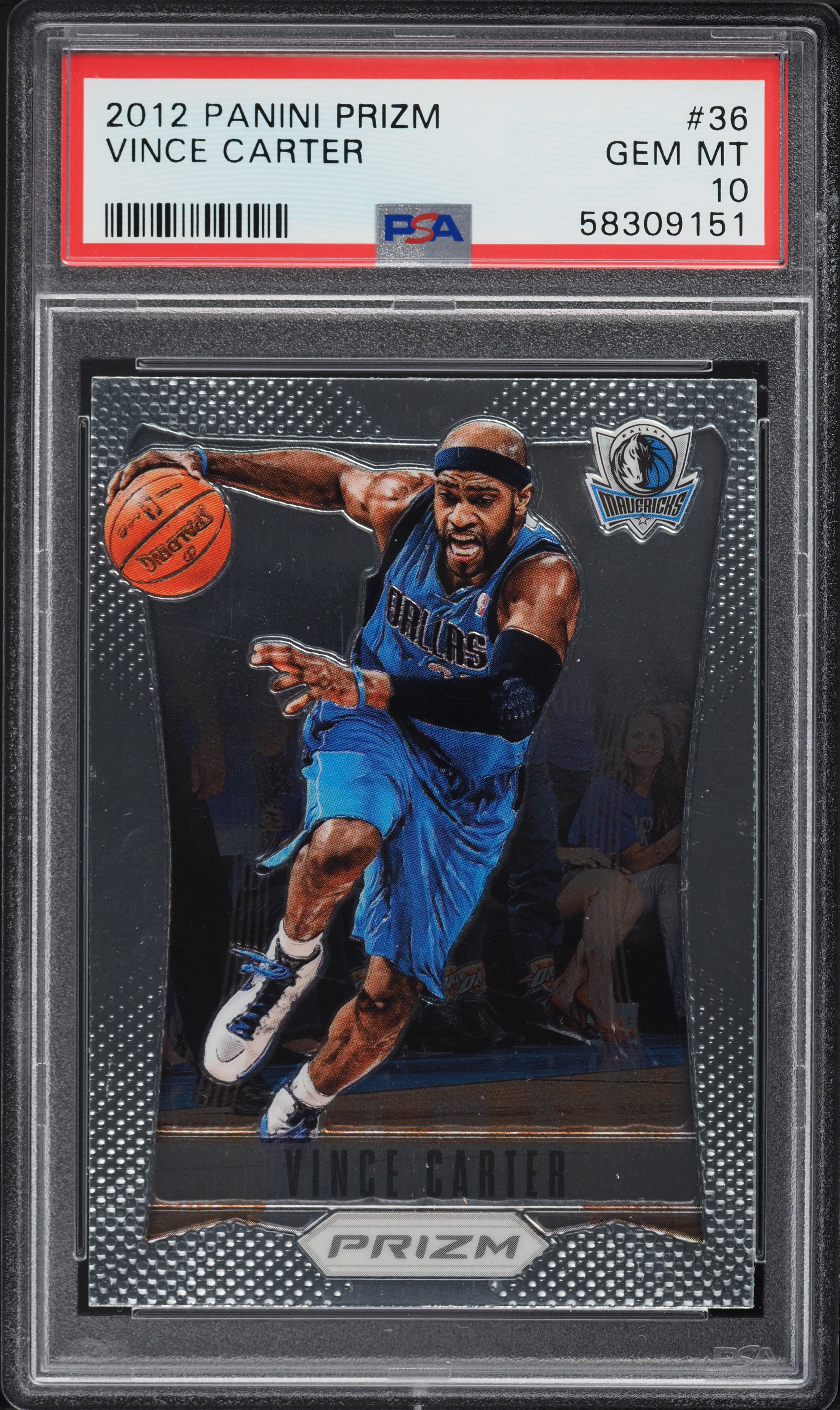 2012 Panini Prizm Vince Carter #36 PSA 10 GEM MINT
