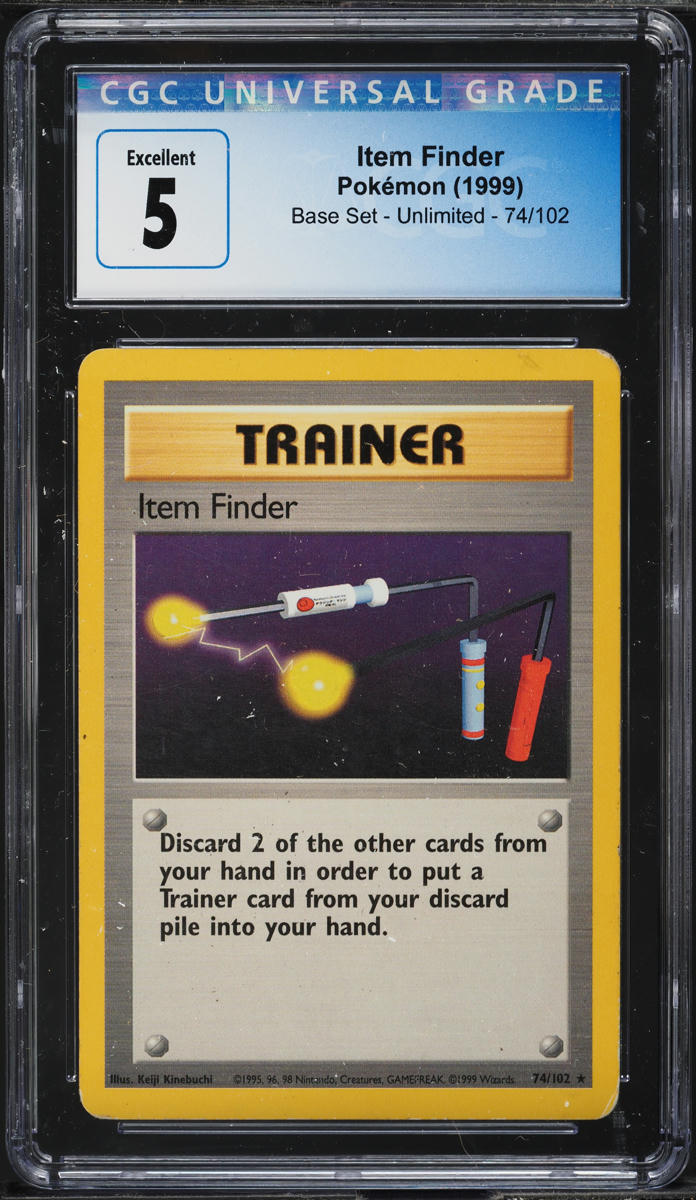 1999 Pokemon Base Set Item Finder #74 CGC 5 EX