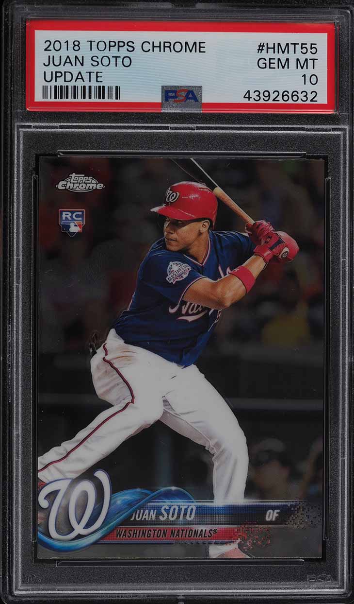 2018 Topps Chrome Update Juan Soto ROOKIE RC #HMT55 PSA 10 GEM MINT