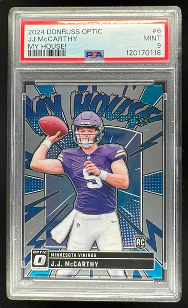 2024 Panini Donruss Optic My House! #6 J.J. McCarthy RC PSA 9