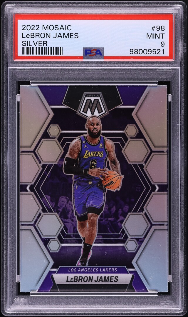 2022 Panini Mosaic Silver LeBron James #98 PSA 9 MINT