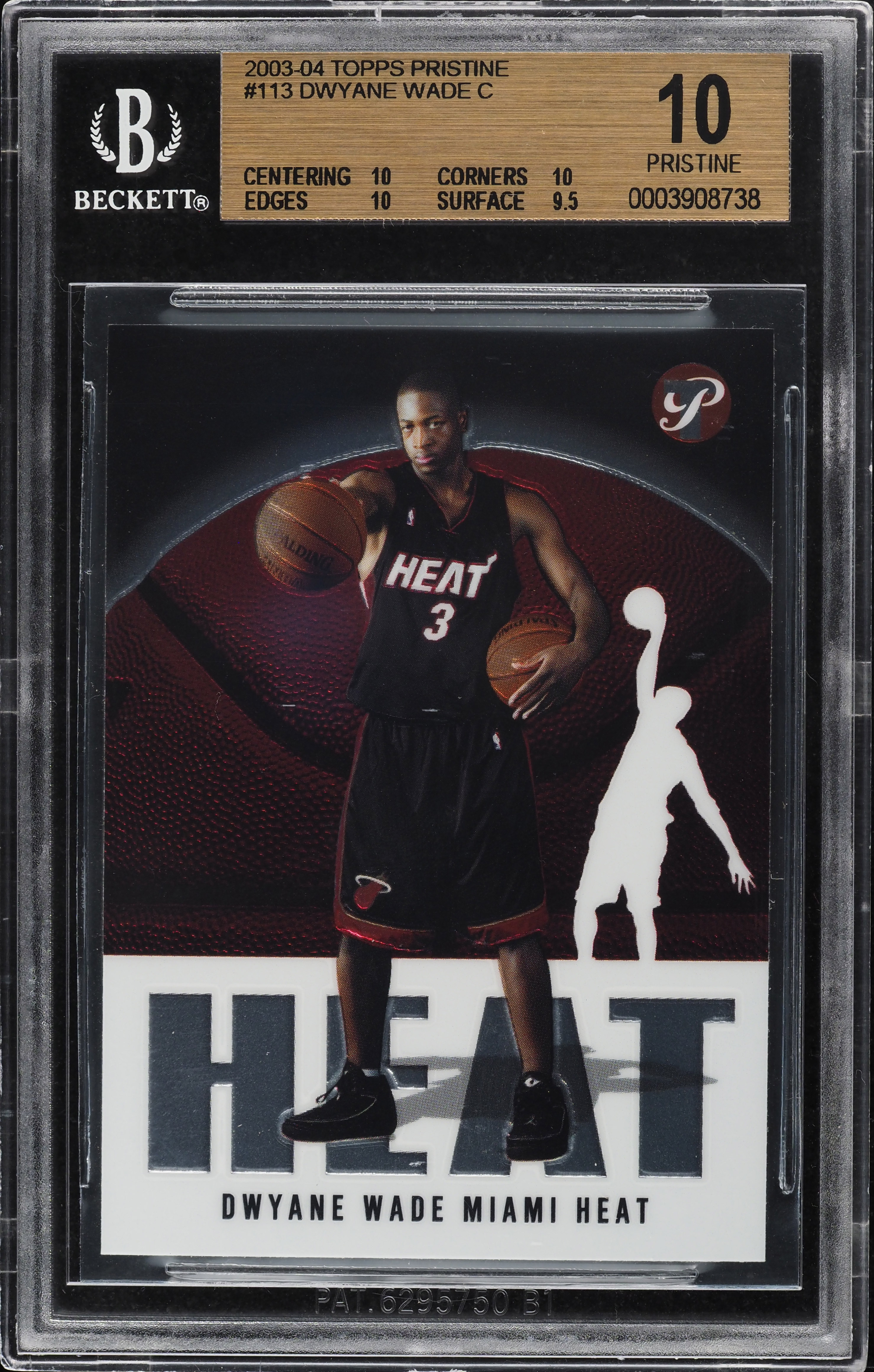 2003 Topps Pristine Dwyane Wade ROOKIE #113 BGS 10 PRISTINE