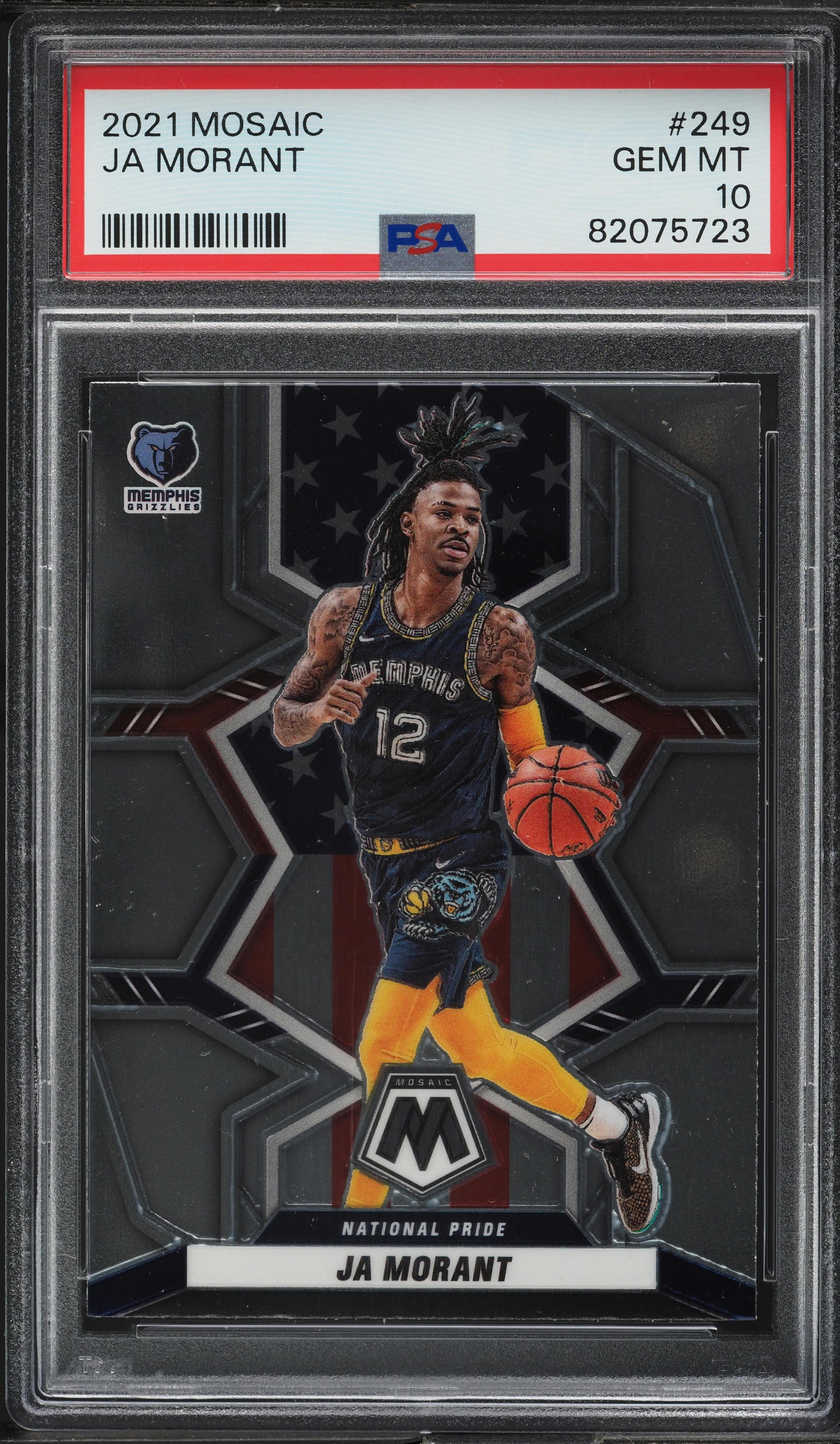 2021 Panini Mosaic Ja Morant #249 PSA 10 GEM MINT