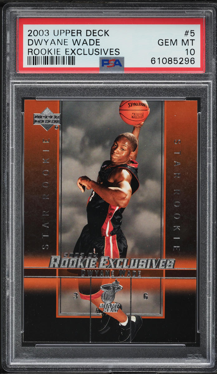 2003 Upper Deck Exclusives Dwyane Wade ROOKIE #5 PSA 10 GEM MINT