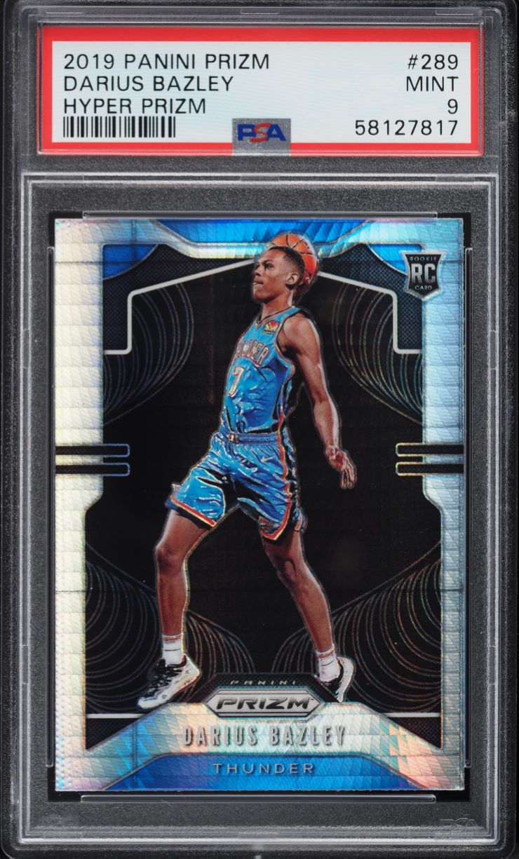 2019 Panini Prizm Hyper Prizms Darius Bazley ROOKIE #289 PSA 9 MINT