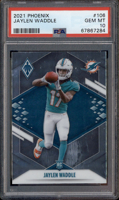 2021 Panini Phoenix #106 Jaylen Waddle RC Rookie PSA 10