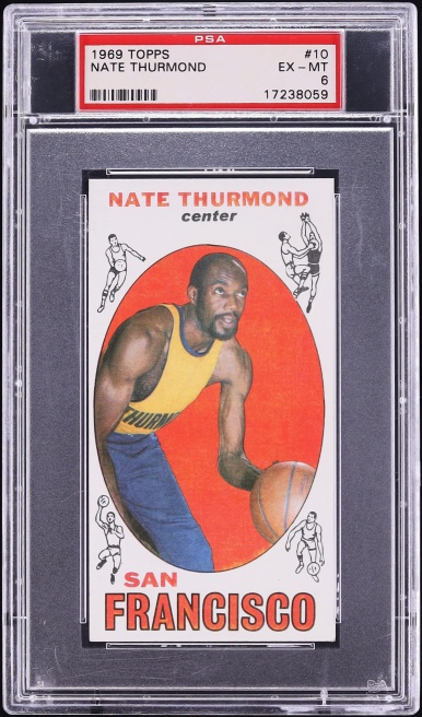 1969 Topps Basketball Nate Thurmond ROOKIE #10 PSA 6 EXMT