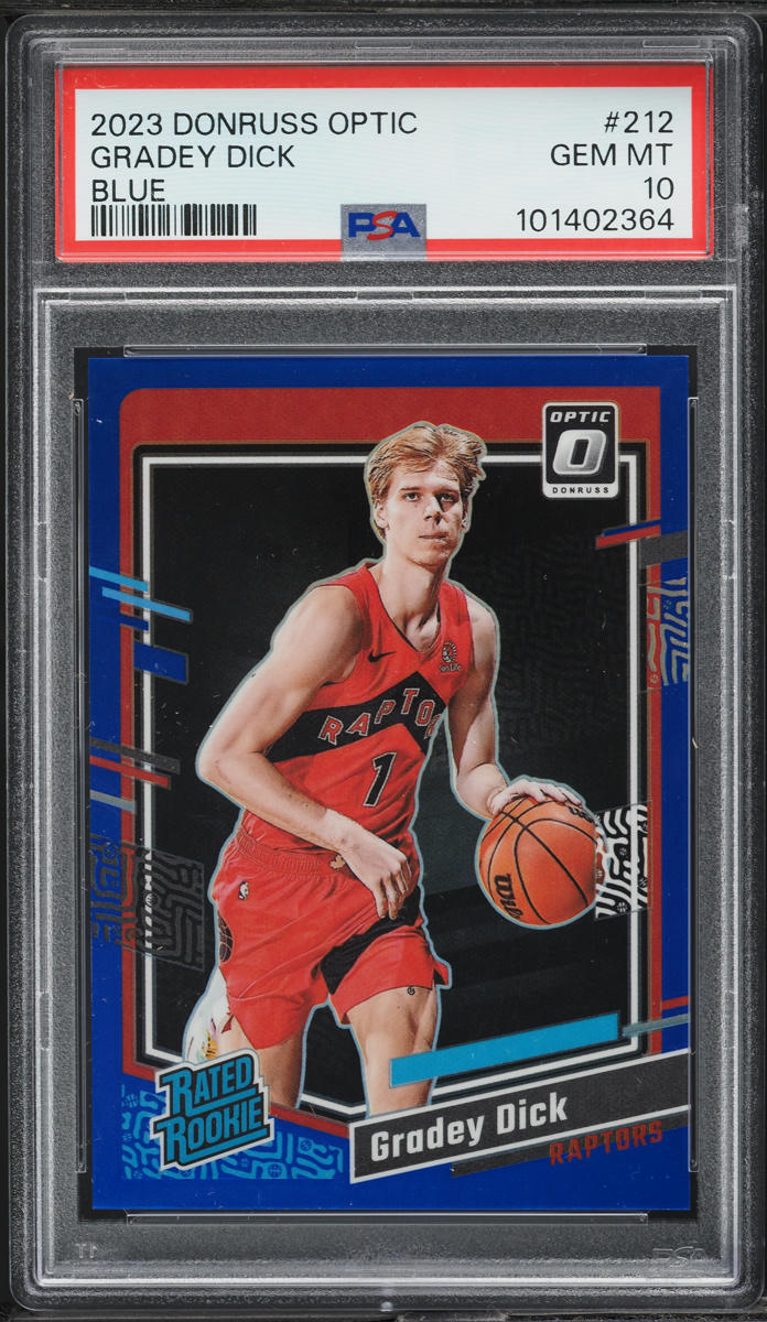 2023 Panini Donruss Optic Blue Gradey Dick ROOKIE /49 #212 PSA 10 GEM MINT