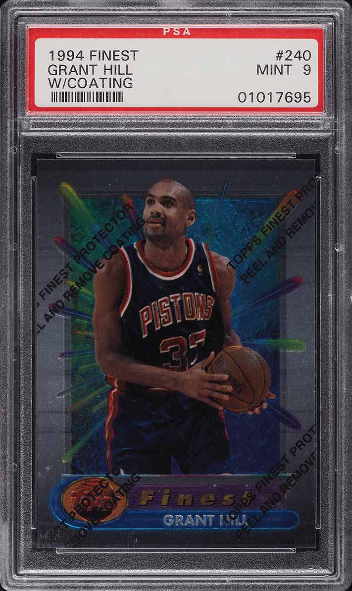 1994 Finest Basketball w/ Coating Grant Hill ROOKIE #240 PSA 9 MINT