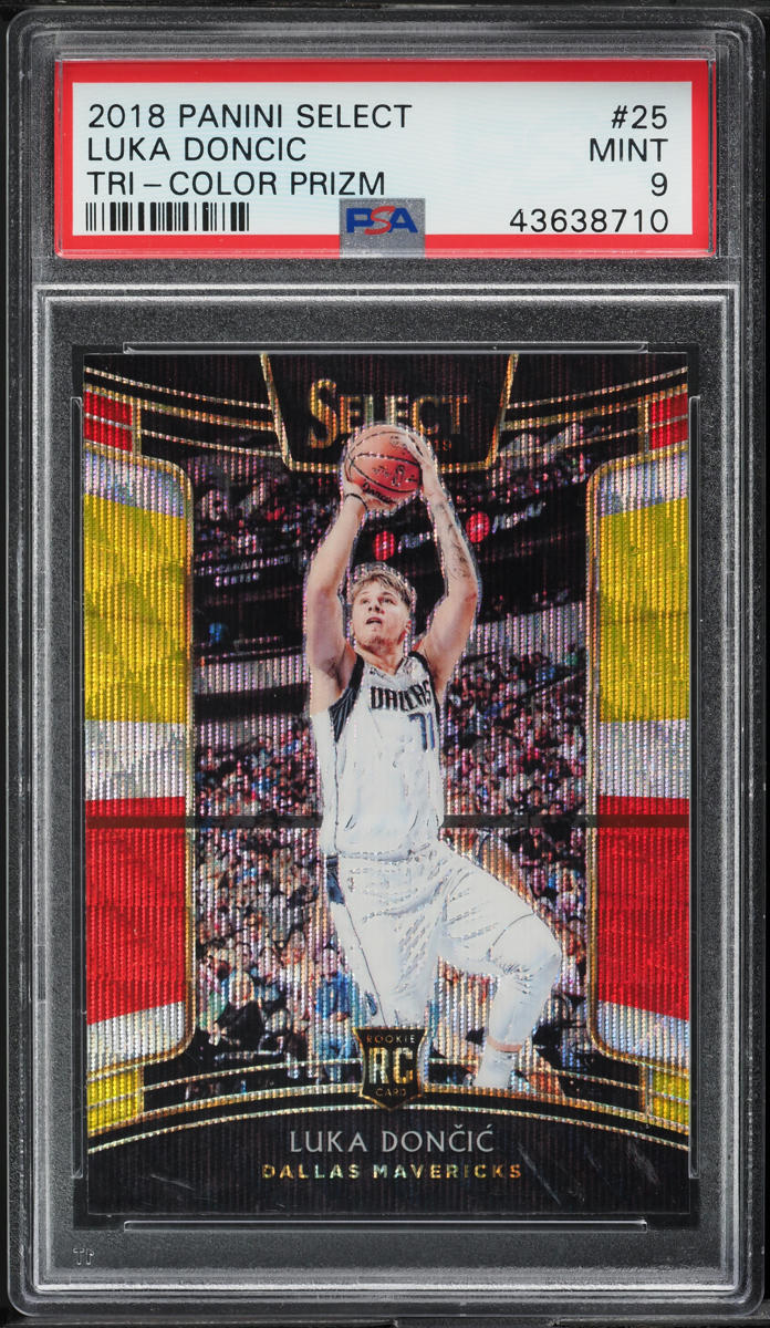 2018 Select Concourse Tri-Color Prizm Luka Doncic ROOKIE #25 PSA 9 MINT