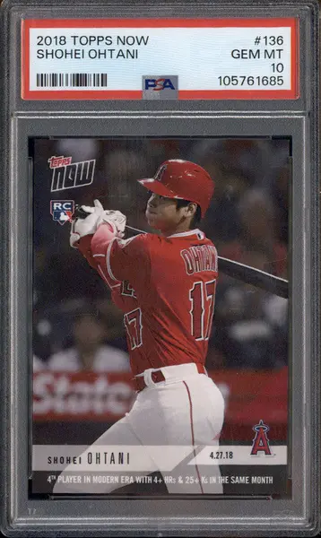 2018 Topps Now #136 Shohei Ohtani RC Rookie PSA 10