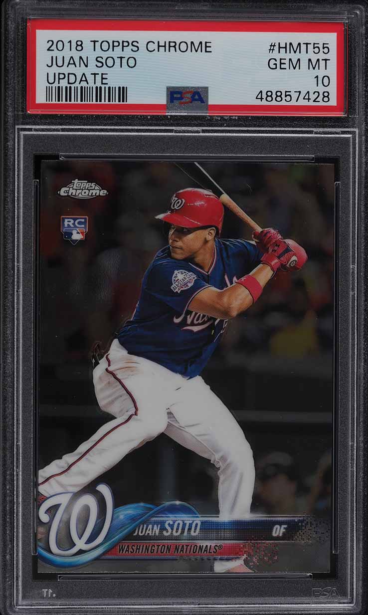 2018 Topps Chrome Update Juan Soto ROOKIE RC #HMT55 PSA 10 GEM MINT