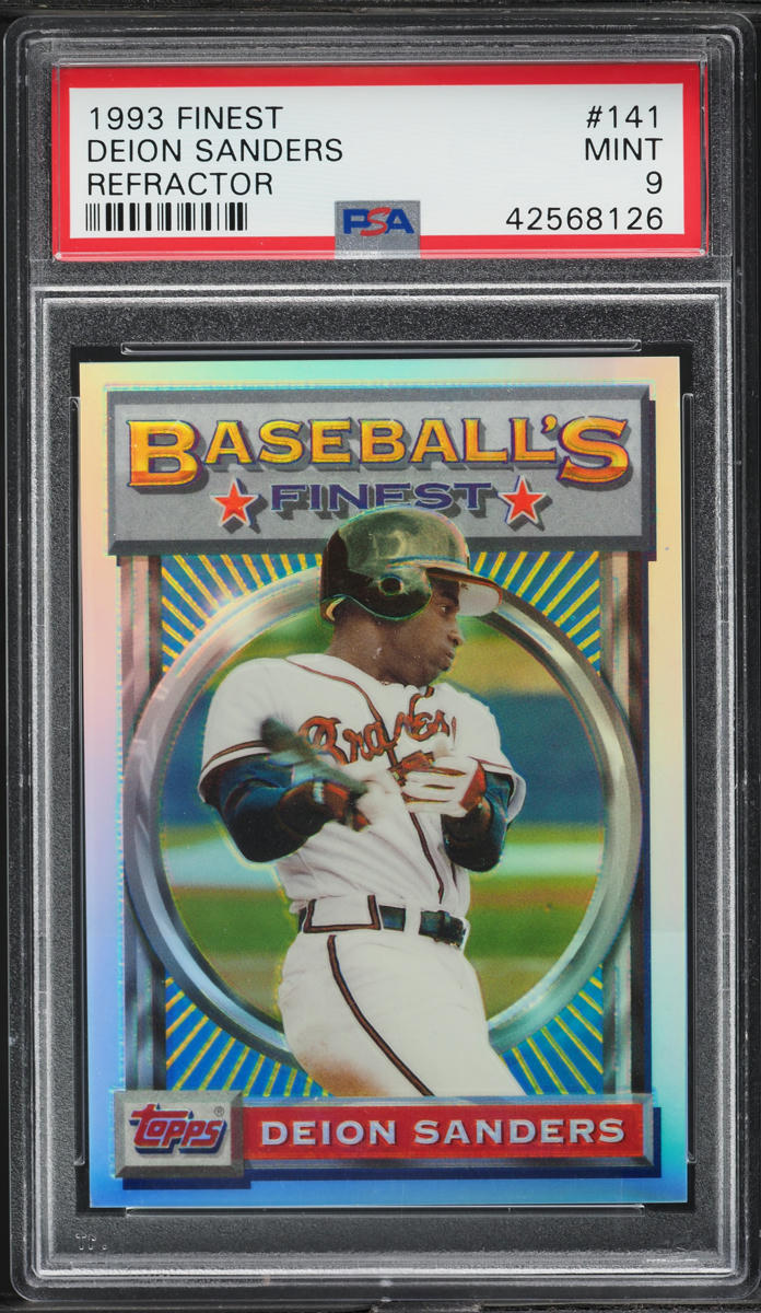 1993 Finest Refractor Deion Sanders #141 PSA 9 MINT