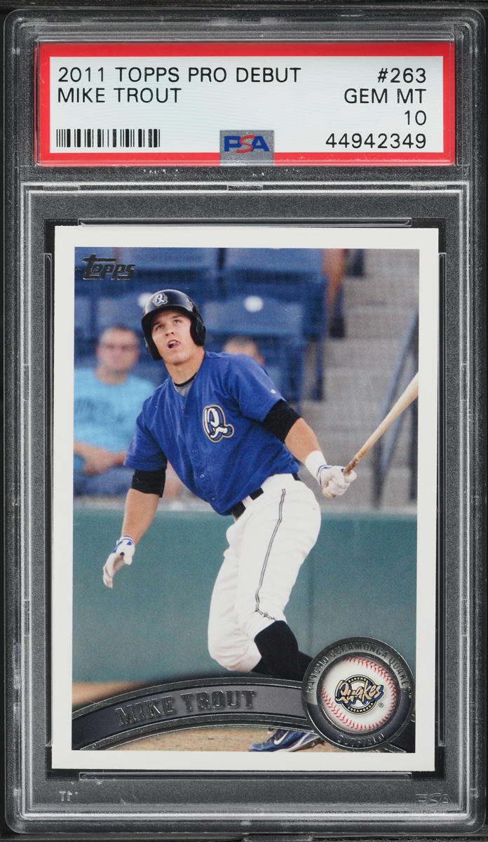 2011 Topps Pro Debut Mike Trout PROSPECT #263 PSA 10 GEM MINT
