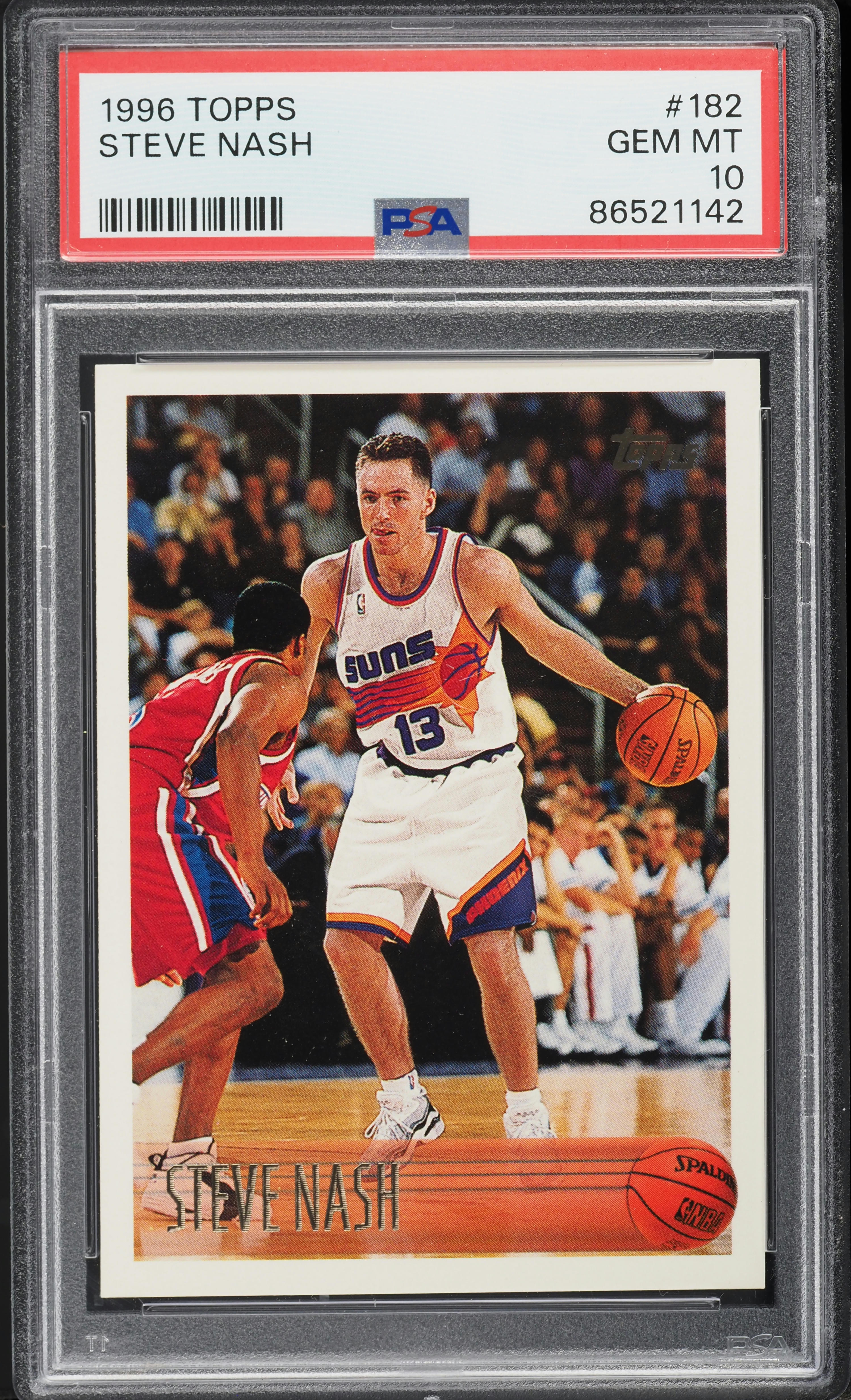 1996 Topps Basketball Steve Nash ROOKIE #182 PSA 10 GEM MINT