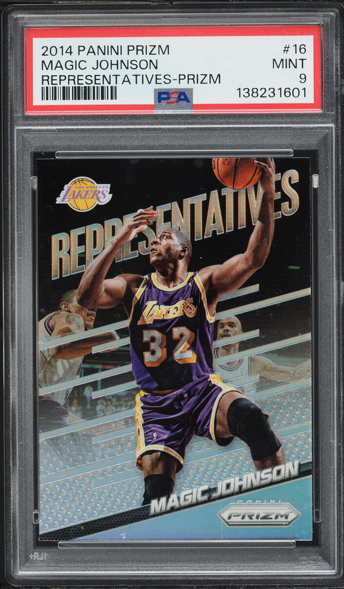 2014 Panini Prizm Representatives Silver Magic Johnson #16 PSA 9 MINT