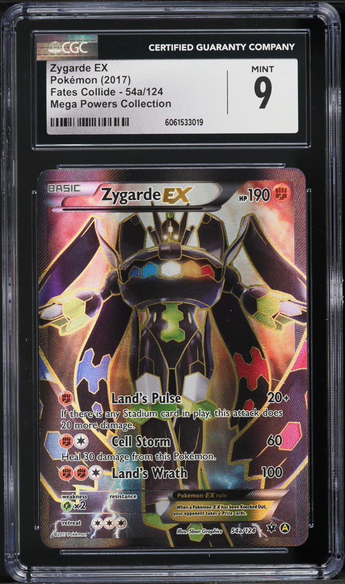 2017 Pokemon XY Fates Collide Mega Powers Collection Zygarde EX #54a CGC 9 MINT