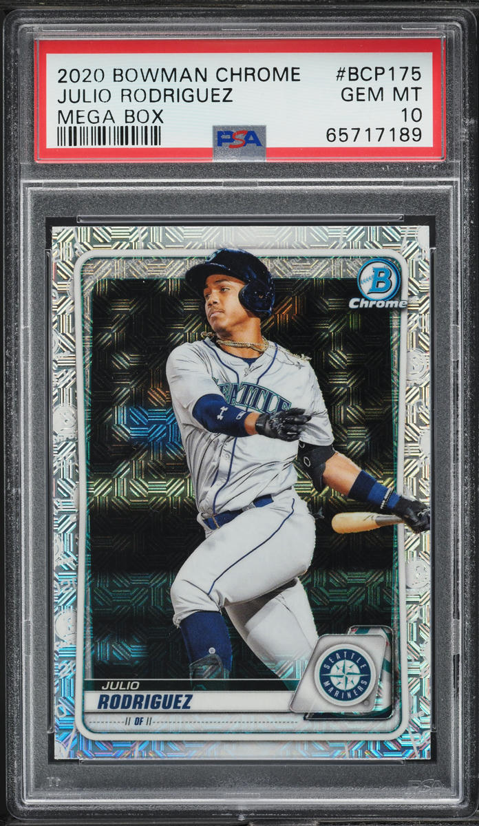 2020 Bowman Chrome Mega Box Julio Rodriguez PROSPECT #BCP-175 PSA 10 GEM MINT
