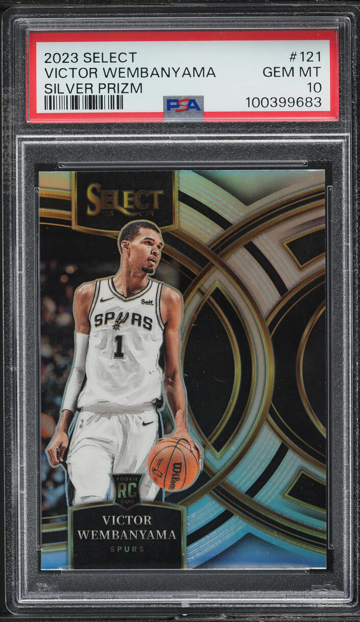 2023 Select Premier Silver Prizm Victor Wembanyama ROOKIE #121 PSA 10 GEM MINT