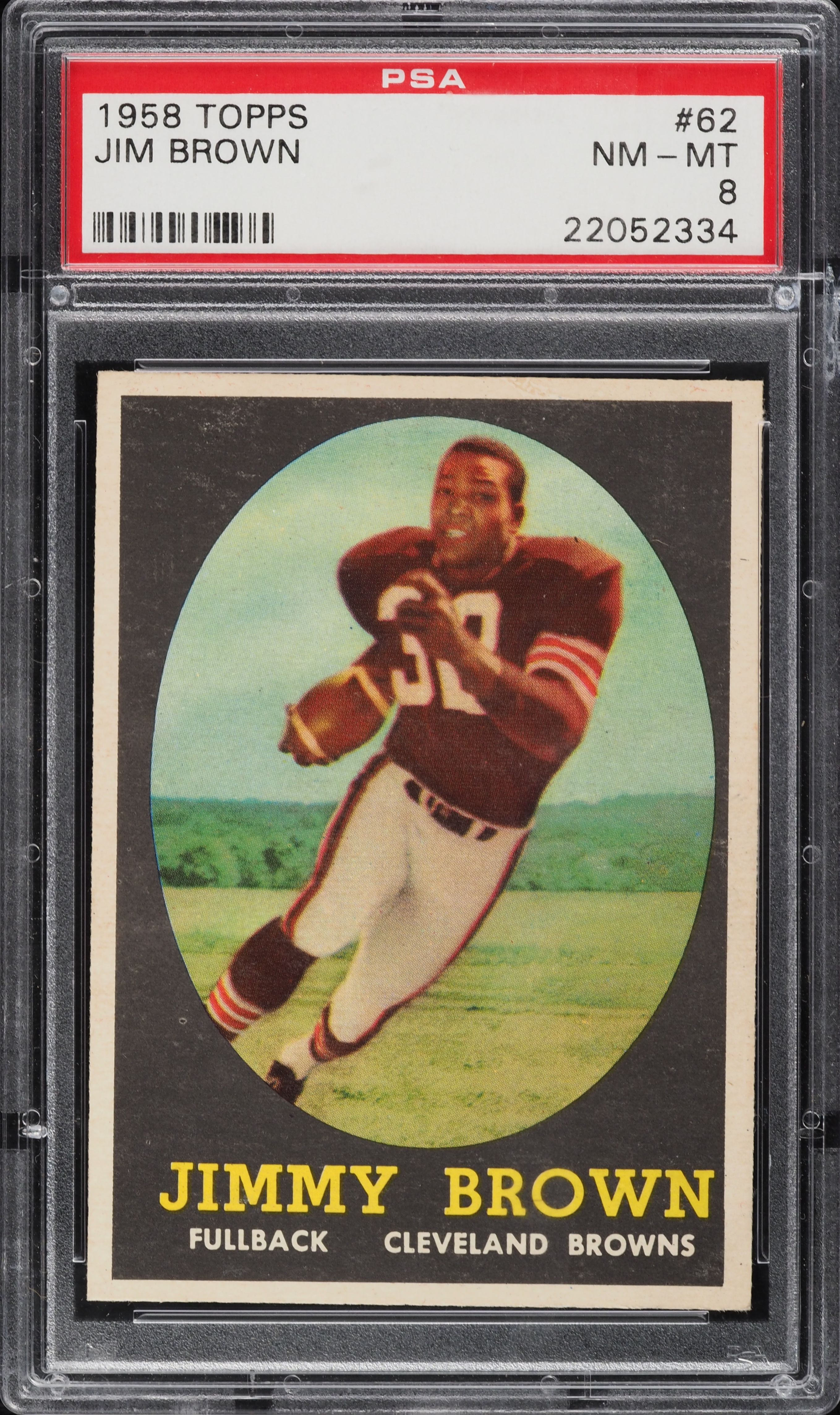 1958 Topps Football Jim Brown ROOKIE #62 PSA 8 NM-MT
