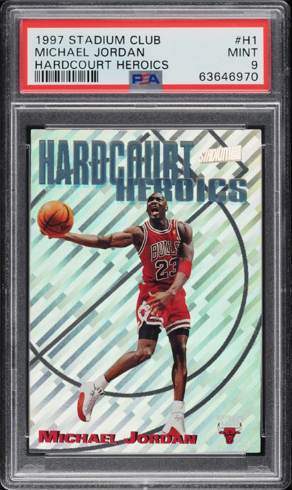 1997 Stadium Club Hardcourt Heroics Michael Jordan #H1 PSA 9 MINT