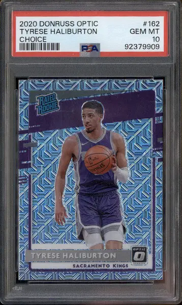 2020 Panini Donruss Optic Choice #162 Tyrese Haliburton RC PSA 10