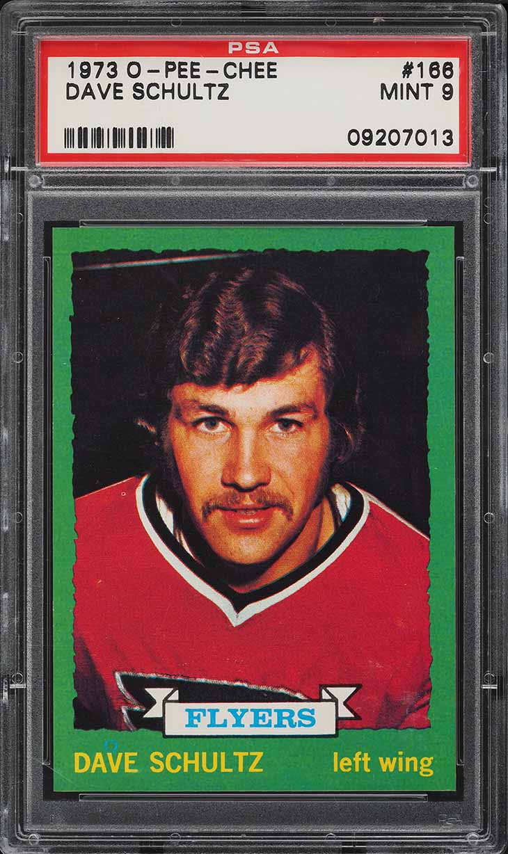 1973 O-Pee-Chee Hockey Dave Schultz ROOKIE #166 PSA 9 MINT