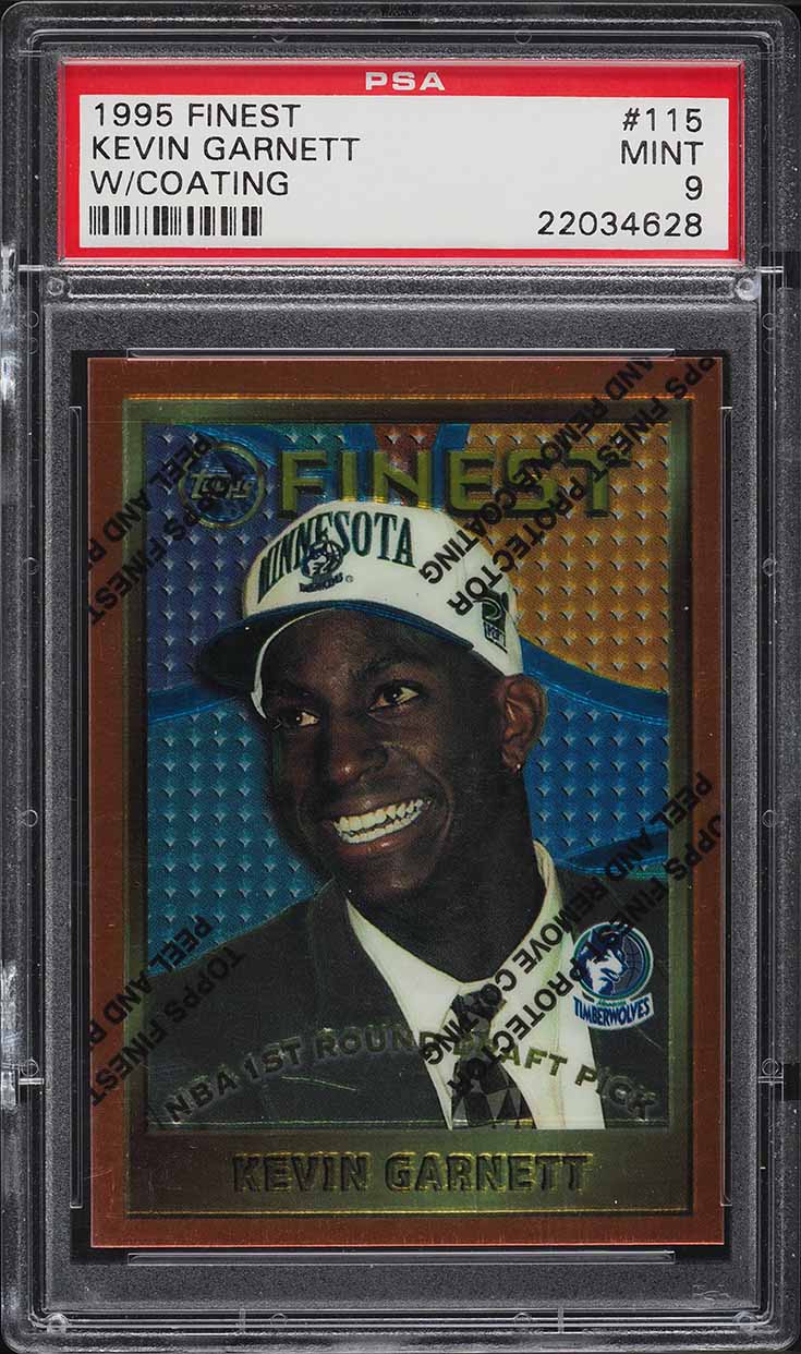 1995 Finest w/ Coating Kevin Garnett ROOKIE #115 PSA 9 MINT