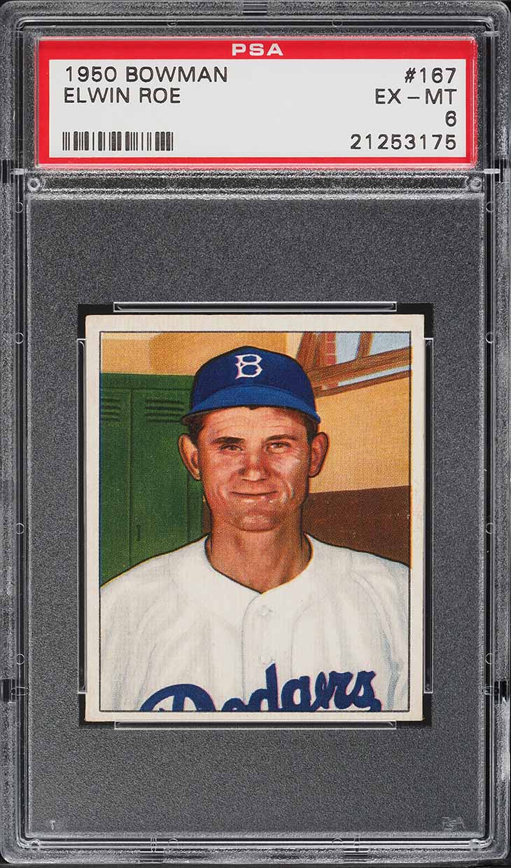 1950 Bowman Preacher Roe #167 PSA 6 EXMT