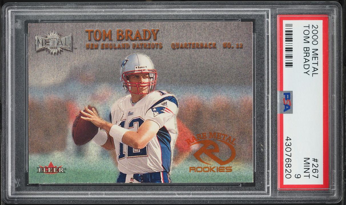 2000 Metal Football Tom Brady ROOKIE #267 PSA 9 MINT