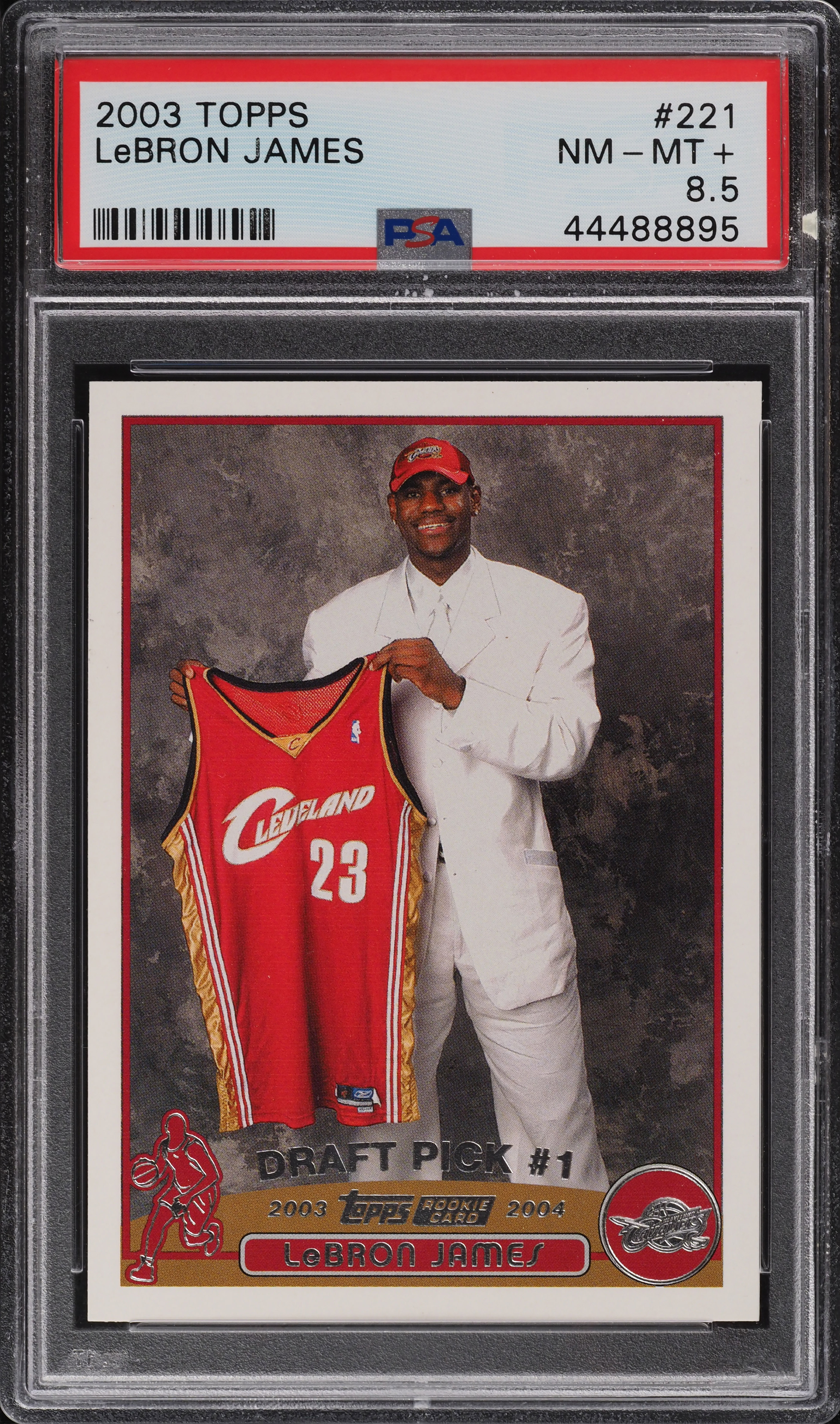 2003 Topps Basketball LeBron James ROOKIE #221 PSA 8.5 NM-MT+