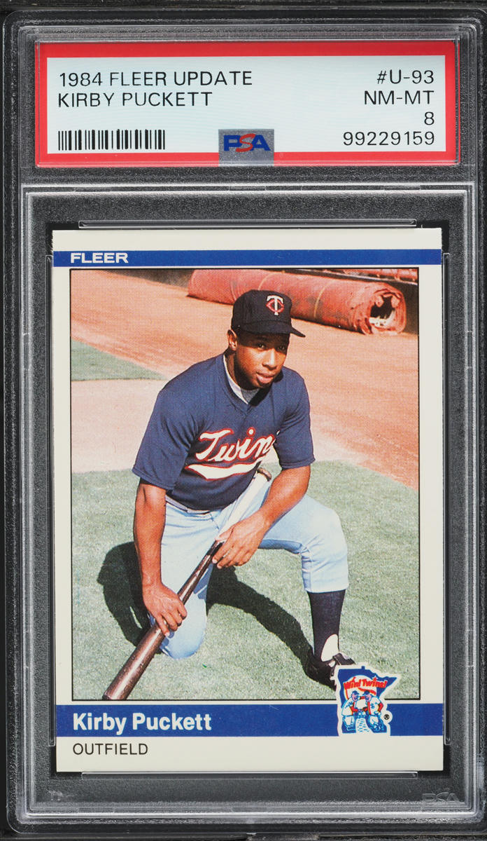 1984 Fleer Update Kirby Puckett ROOKIE #U-93 PSA 8 NM-MT