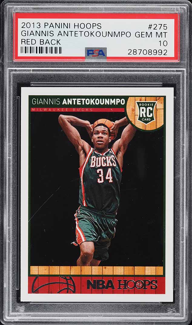 2013 Hoops Red Back Giannis Antetokounmpo ROOKIE #275 PSA 10 GEM MINT