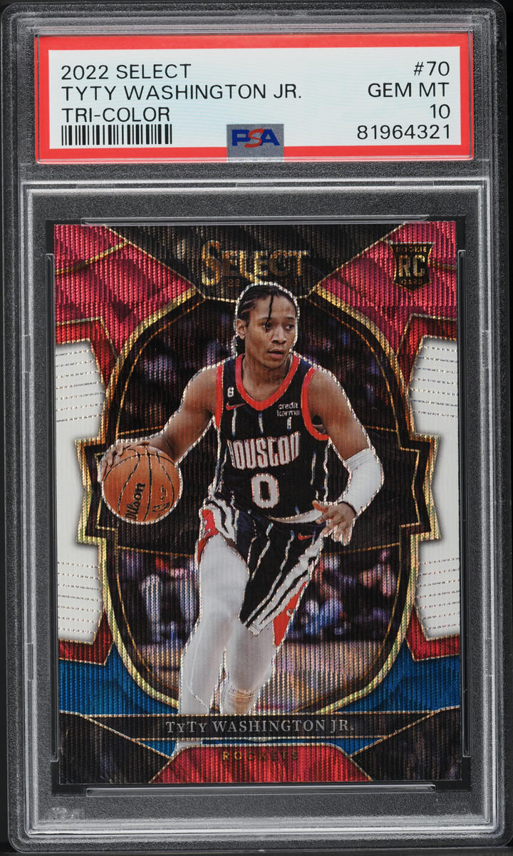2022 Select Concourse Tri Color Prizm TyTy Washington Jr. ROOKIE #70 PSA 10 GEM