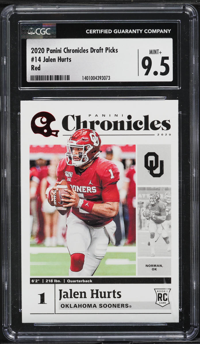 Jalen Hurts #14 2020 Panini Absolute Football Absolute Rookie Materials