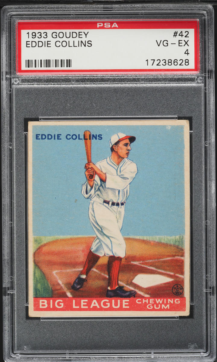 1933 Goudey Eddie Collins #42 PSA 4 VGEX