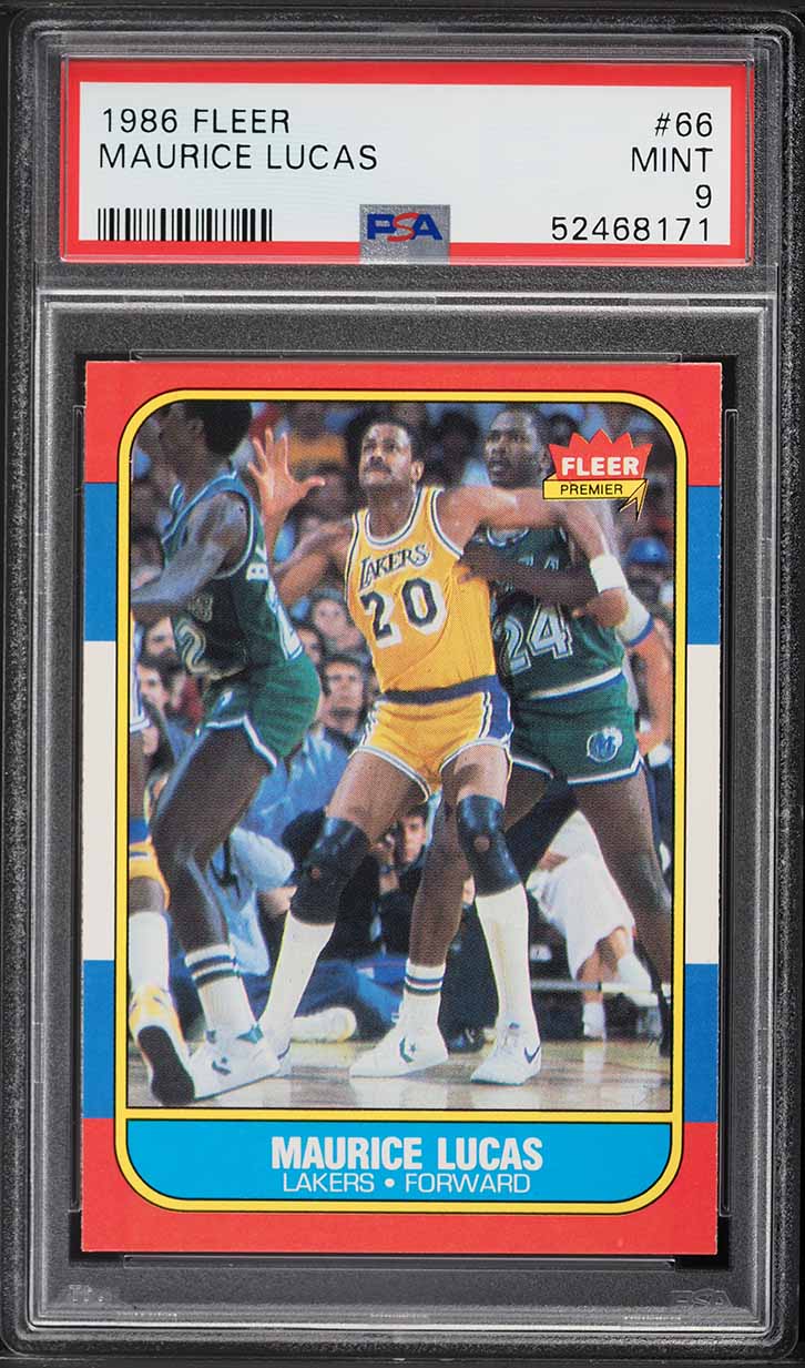 1986 Fleer Basketball Maurice Lucas #66 PSA 9 MINT