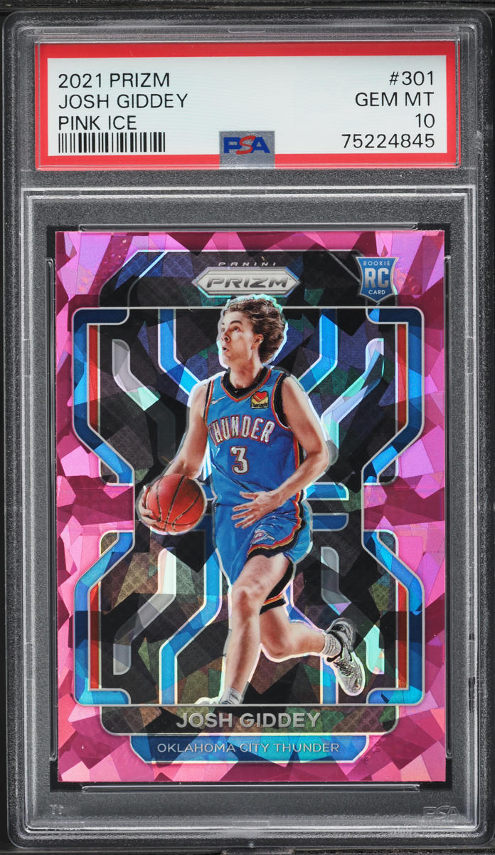 2021 Panini Prizm Pink Ice Josh Giddey ROOKIE #301 PSA 10 GEM MINT